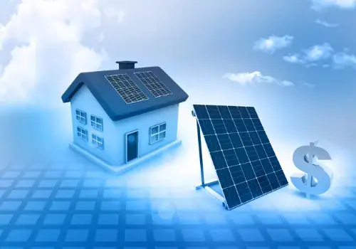 house with solar panels and dollar sign picture id870395166.jpg