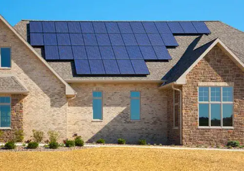 new solar powered brick and stone house picture id155140662.jpg