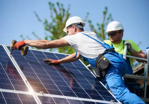 standalone exterior solar panel system installation renewable green picture id1036688402.jpg